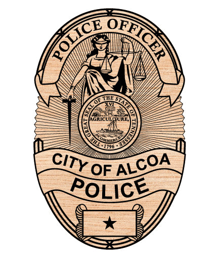 City of Alcoa Police Officer Badge SVG Tennessee Law Enforcement Vector