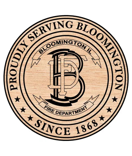 City of Bloomington Fire Department Patch Illinois SVG Fire Rescue Vector