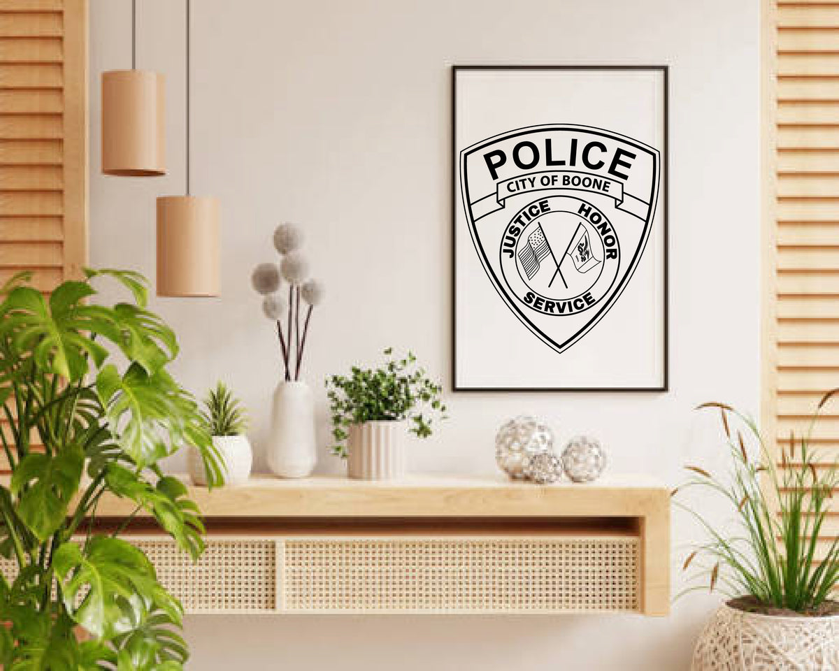 City of Boone Police Department Patch SVG Iowa Law Enforcement Vector