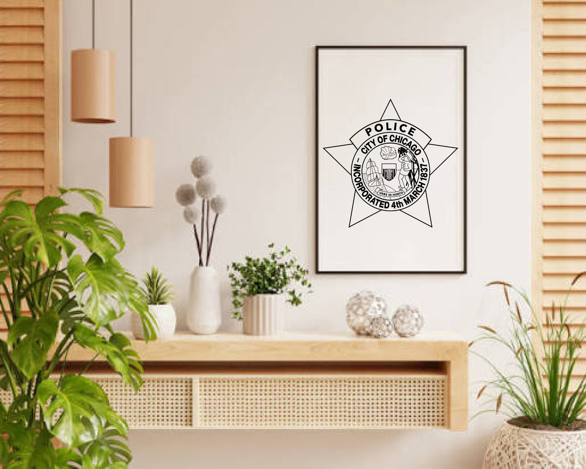 City of Chicago Police Department Badge SVG Illinois Law Enforcement Vector