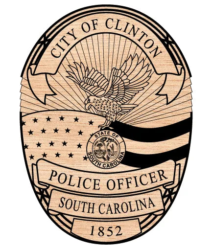 City of Clinton Police Officer Badge South Carolina SVG Law Enforcement Vector