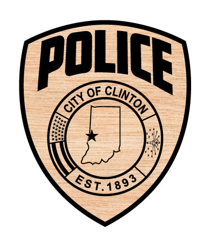 City of Clinton Police Patch SVG Indiana Law Enforcement Vector
