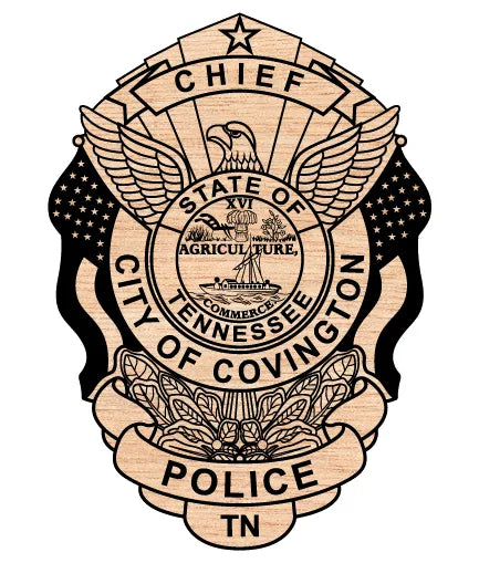 City of Covington Police Chief Badge SVG Tennessee Law Enforcement Vector