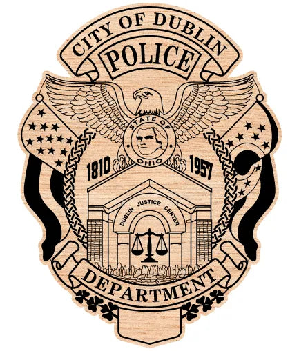 City of Dublin Police Department Badge SVG Ohio Law Enforcement Vector