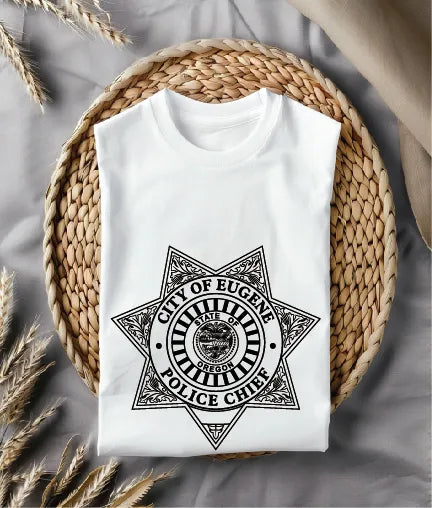 City of Eugene Police Chief Badge SVG Oregon Law Enforcement Vector
