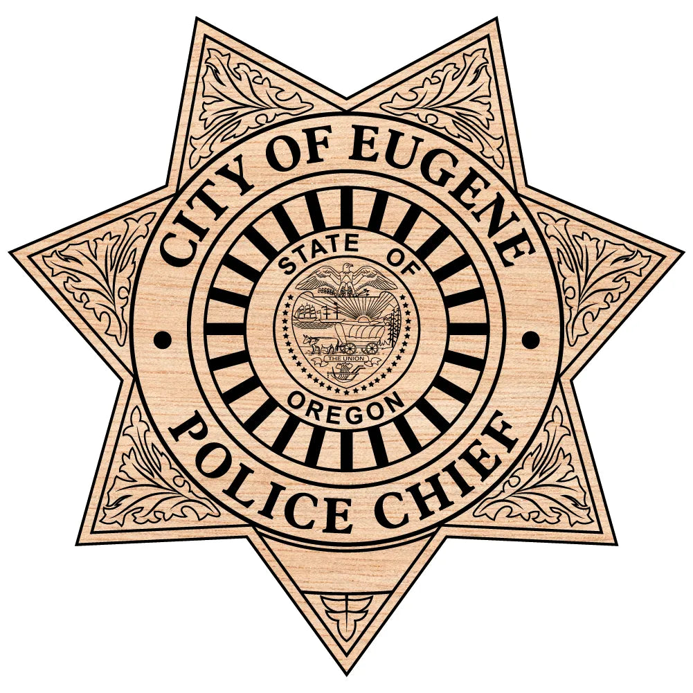 City of Eugene Police Chief Badge SVG Oregon Law Enforcement Vector