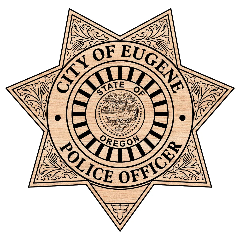 City of Eugene Police Officer Badge SVG Oregon Law Enforcement Vector