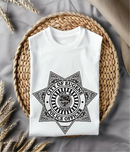 City of Eugene Police Officer Badge SVG Oregon Law Enforcement Vector