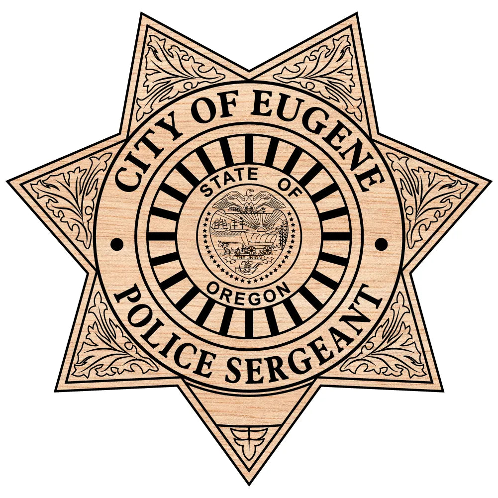 City of Eugene Police Sergeant Badge SVG Oregon Law Enforcement Vector