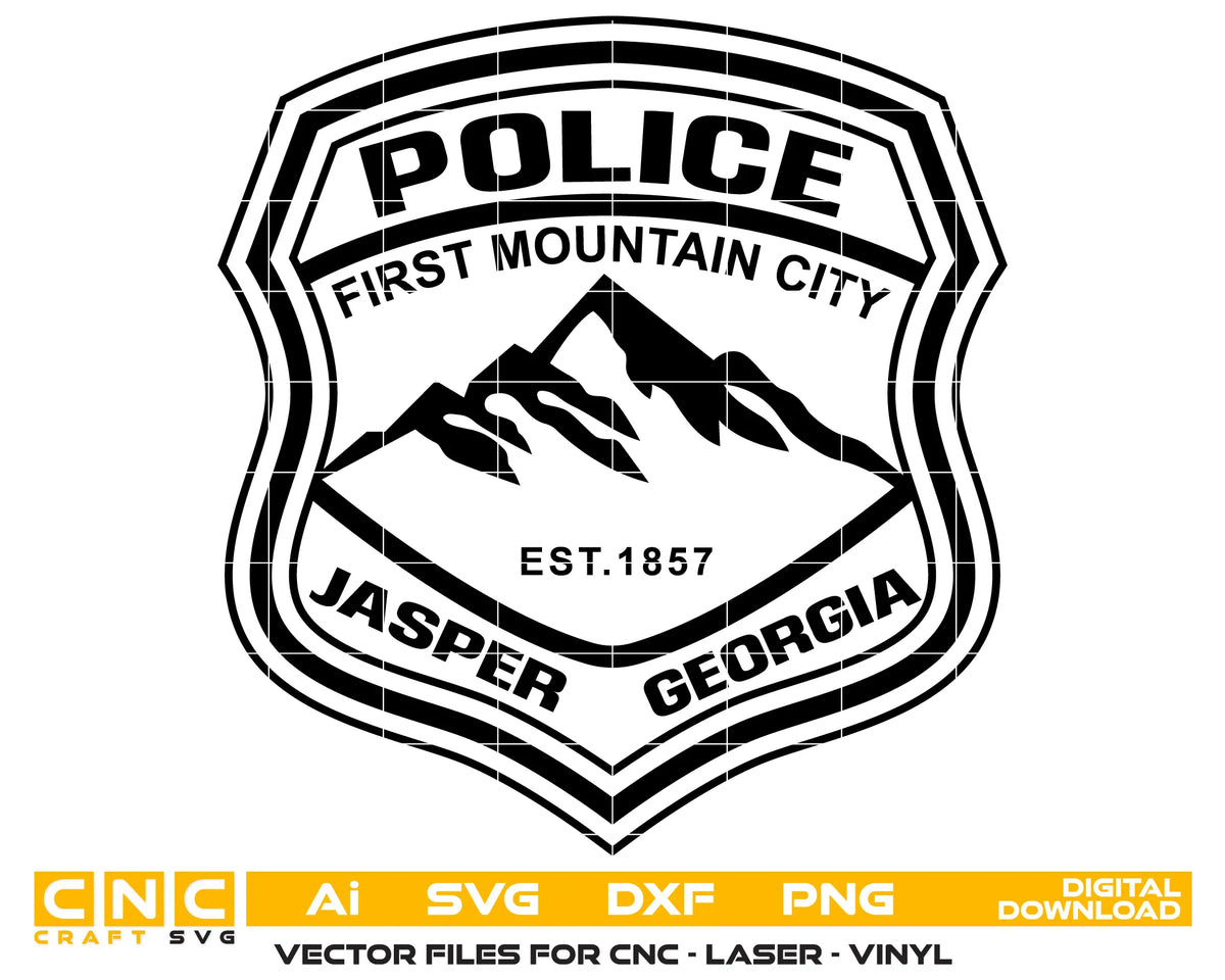 City Of Jasper Police Department Patch Georgia SVG Police Vector