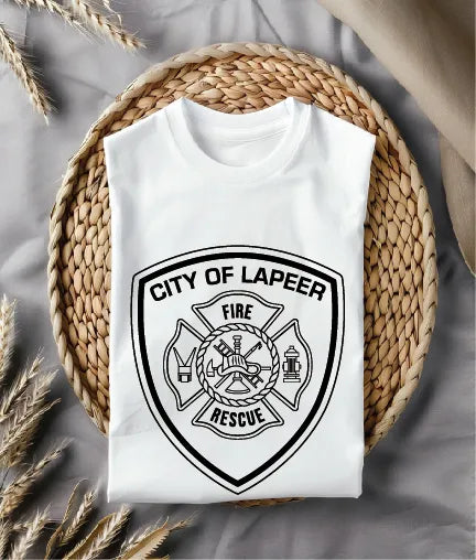 City Of Lapeer Fire & Rescue Department Patch Michigan SVG Firefighter Vector