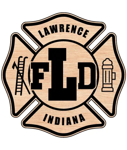 City Of Lawrence Fire Department Badge Indiana SVG Firefighter Vector