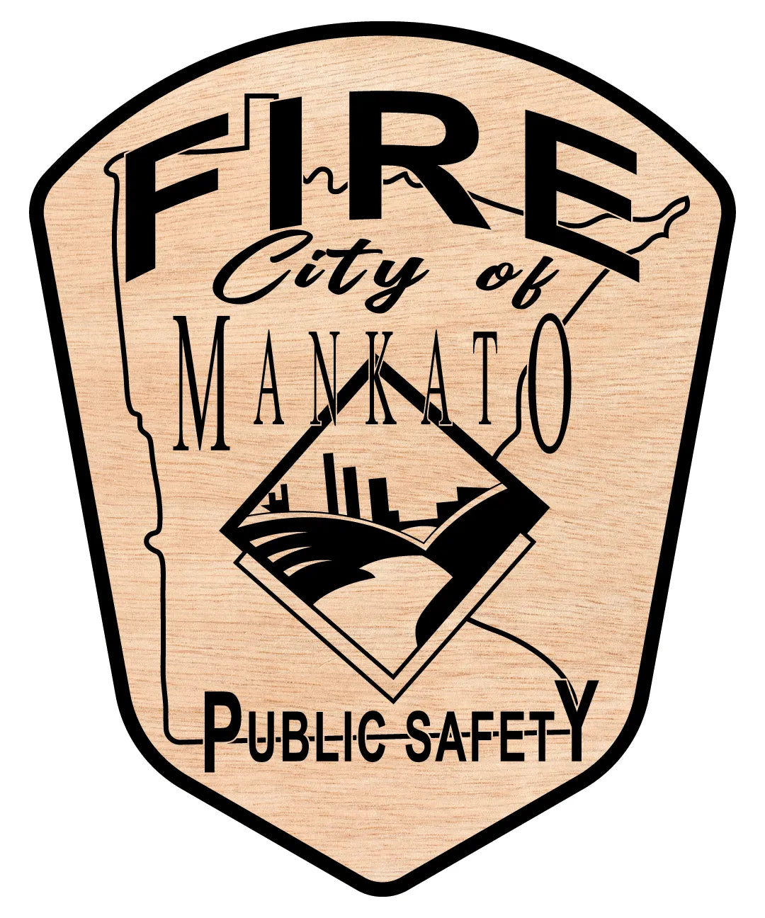 City of Mankato Fire Public Safety Patch SVG Minnesota Firefighter Vector