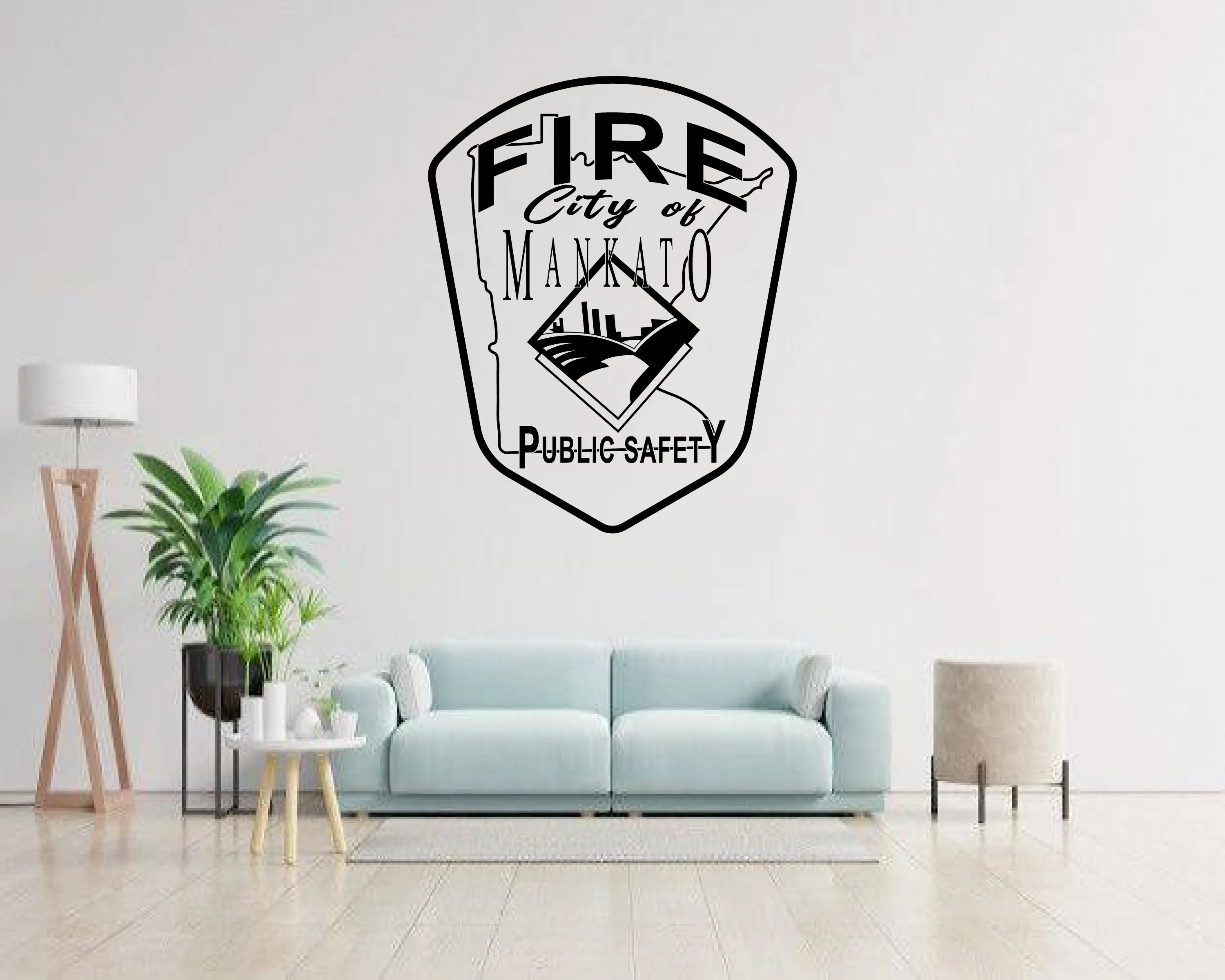 City of Mankato Fire Public Safety Patch SVG Minnesota Firefighter Vector