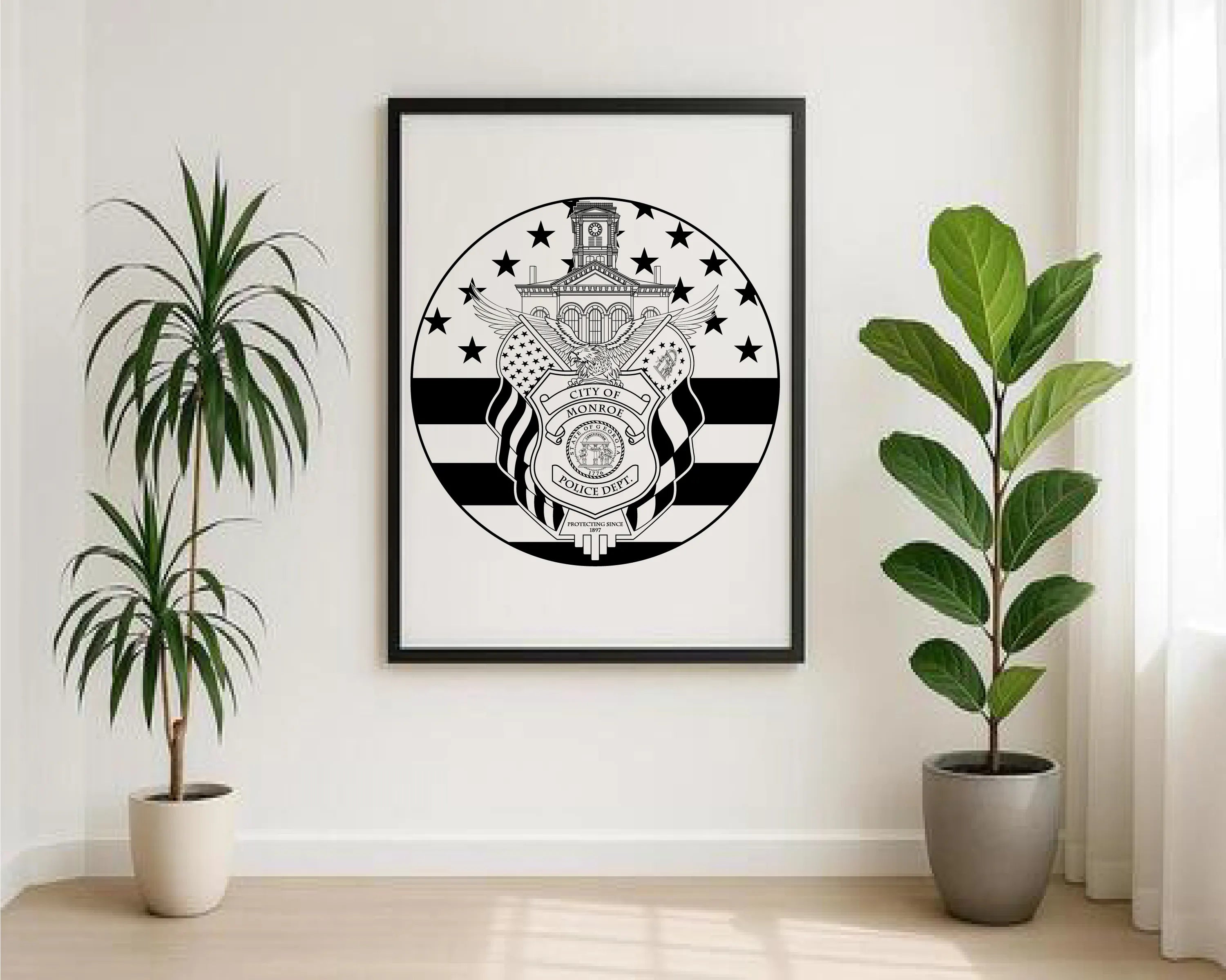 City of Monroe Police Department Badge SVG Georgia Law Enforcement Vector