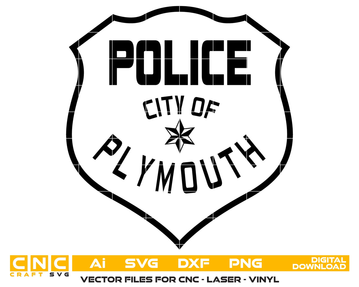 City Of Plymouth Police Department Patch Wisconsin SVG Police Vector