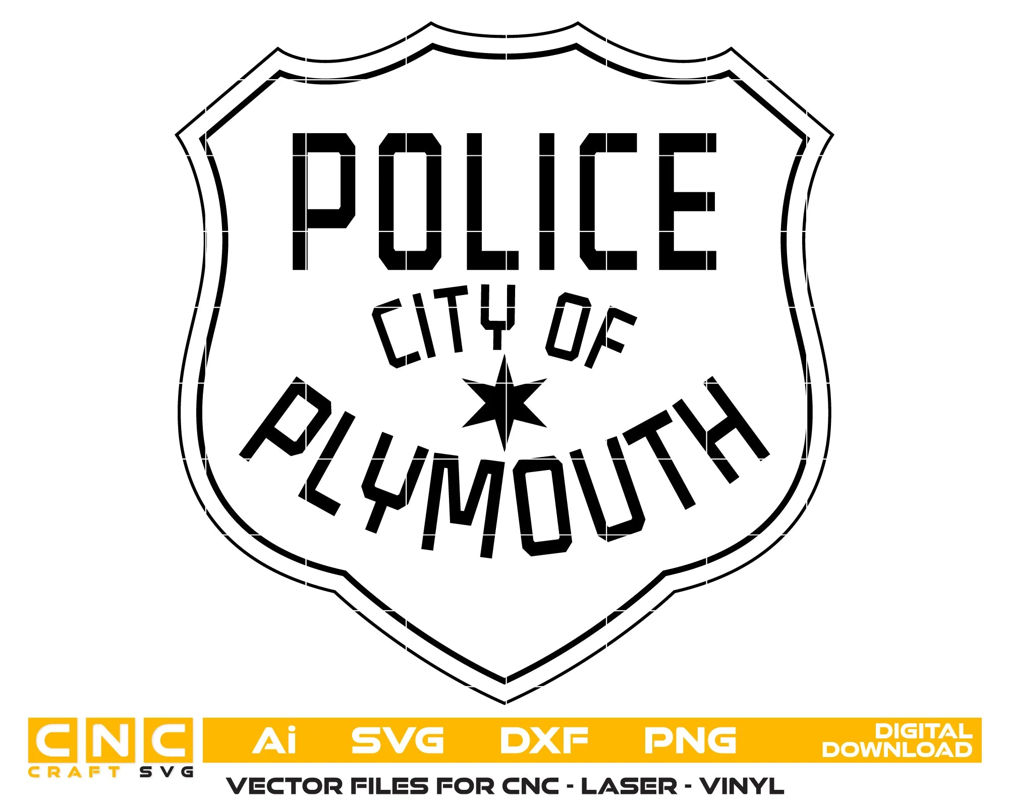 City of Plymouth Police Patch SVG Minnesota Law Enforcement Vector