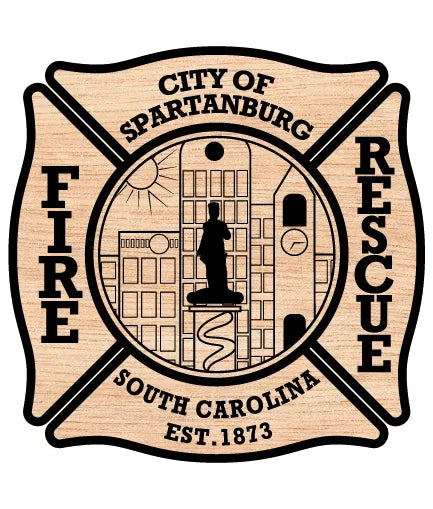 City Of Spartanburg Fire Rescue Badge SVG South Carolina Fire Rescue Vector