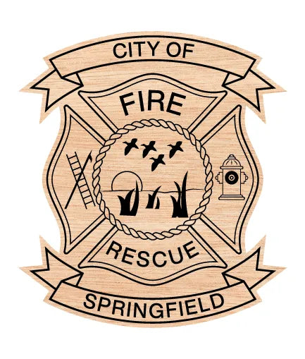 City Of Springfield Fire Rescue Badge Florida SVG Firefighter Vector