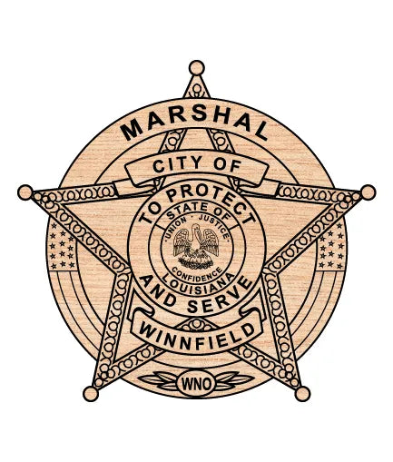 City of Winnfield Marshal Badge SVG Louisiana Law Enforcement Vector
