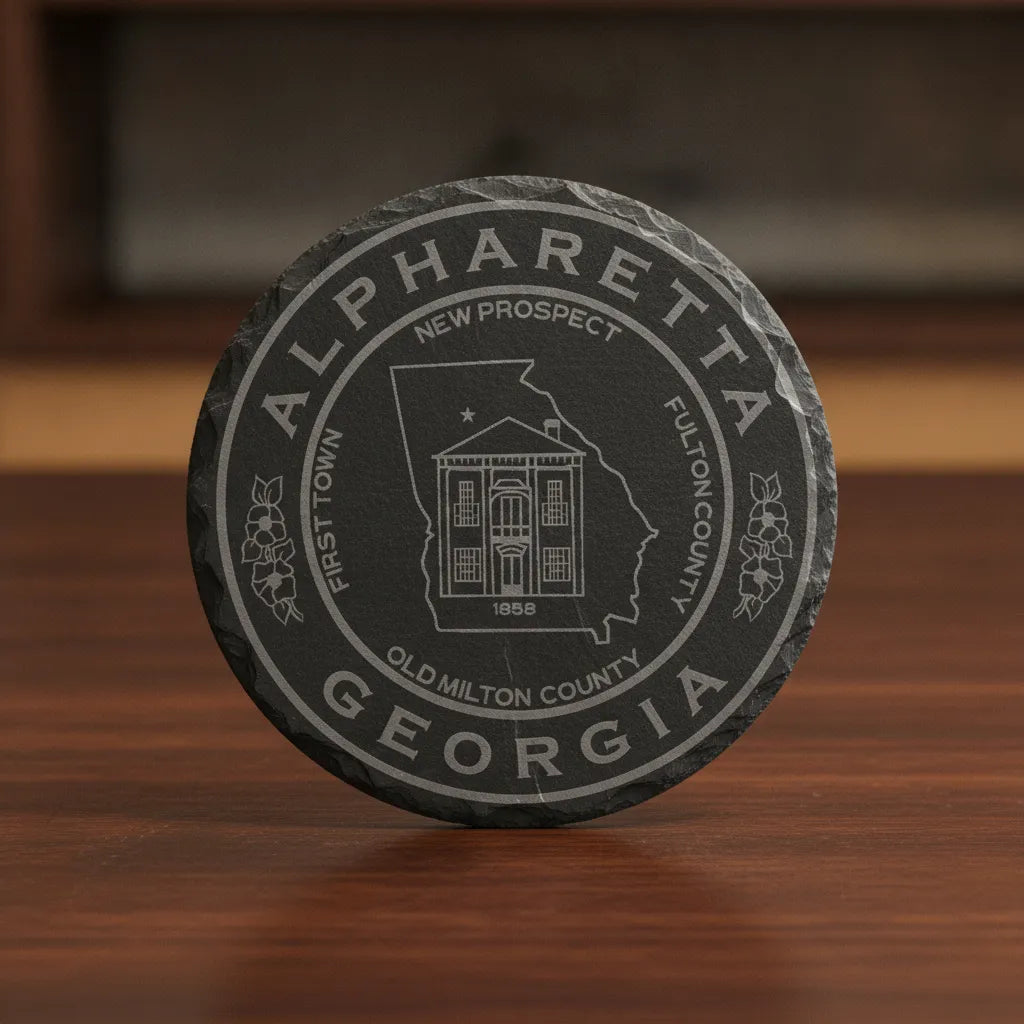 City of Alpharetta GA Seal Logo SVG

Georgia Municipal Seal Engraving File

Alpharetta Historic Building Vector

City Hall Plaque Sign CNC File

Alpharetta Georgia Crest for Lasers
