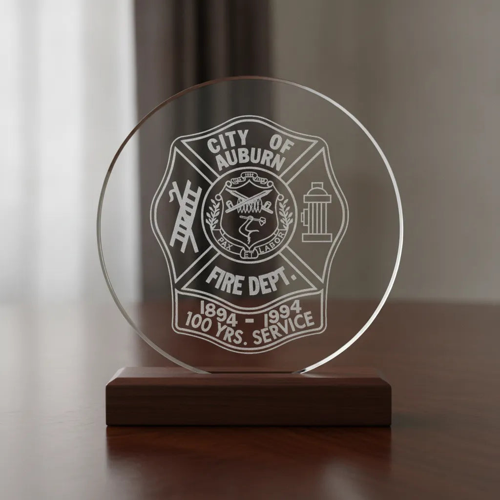 City of Auburn NY Fire Dept Patch SVG

New York Firefighter Shield Vector

Pax Et Labor Seal Engraving File

Centennial Fire Patch Sign CNC File

Fire Station Plaque Vector for Lasers