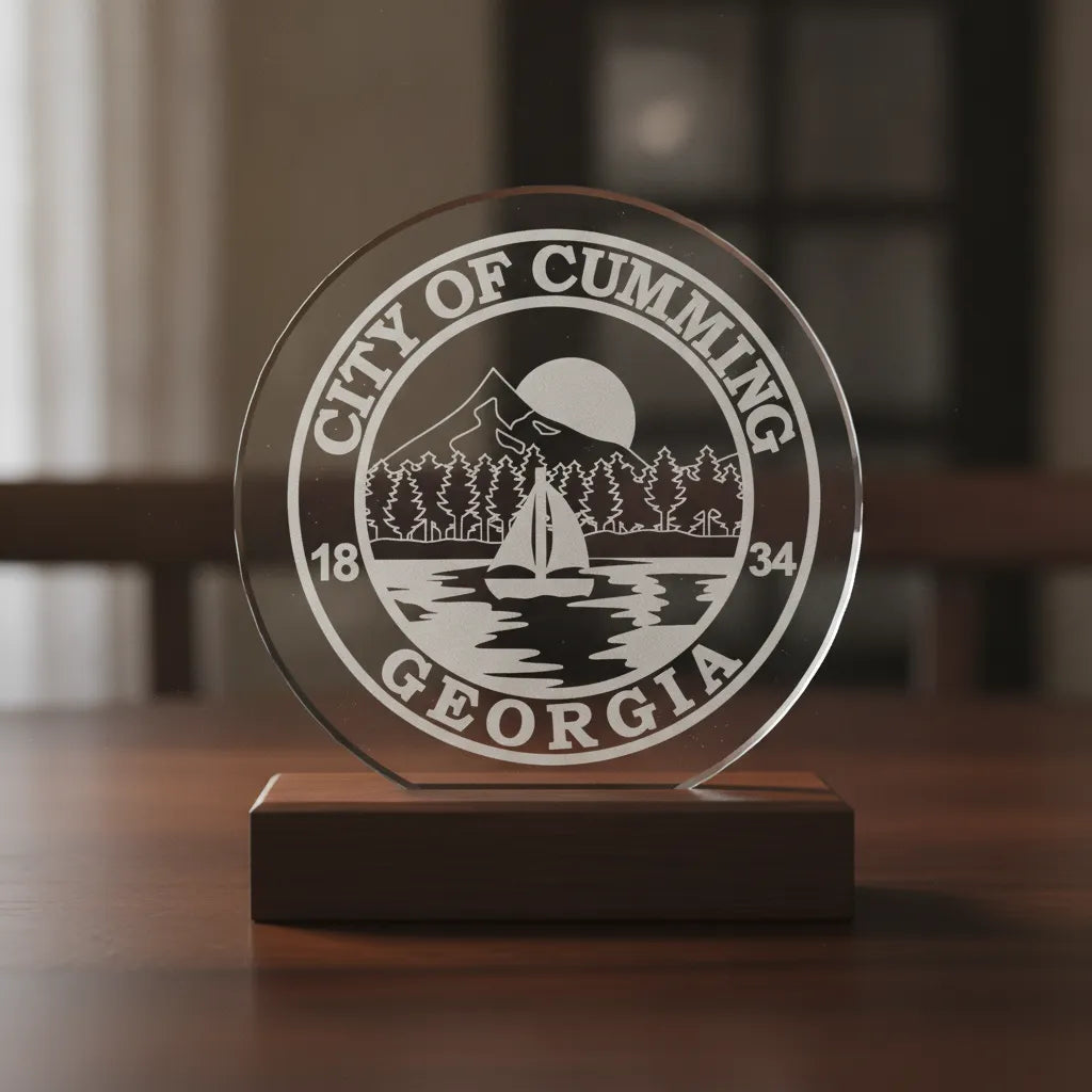 City of Cumming GA Municipal Seal SVG

Georgia Town Civic Seal Vector

Sailboat Lake Mountain Engraving File

City of Cumming 1834 Sign CNC File

Municipal Civic Logo Vector for Lasers