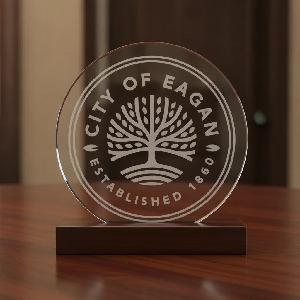 City of Eagan Logo SVG

Minnesota City Seal Vector

Stylized Tree Emblem

City Official Plaque Engraving File

City of Eagan Sign CNC File