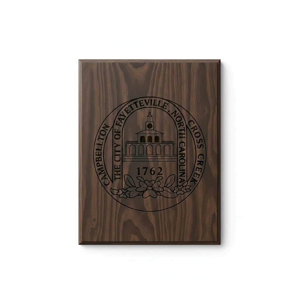 City of Fayetteville North Carolina Seal SVG

North Carolina Municipal Vector Design

Fayetteville Market House Engraving File

City Government Sign CNC File

Fayetteville City Seal Vector for Laser Cutting