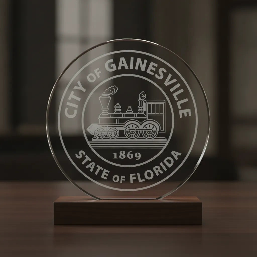 City of Gainesville Logo SVG

Florida City Seal Vector

Classic Steam Train Emblem

City Official Plaque Engraving File

Gainesville Florida Sign CNC File