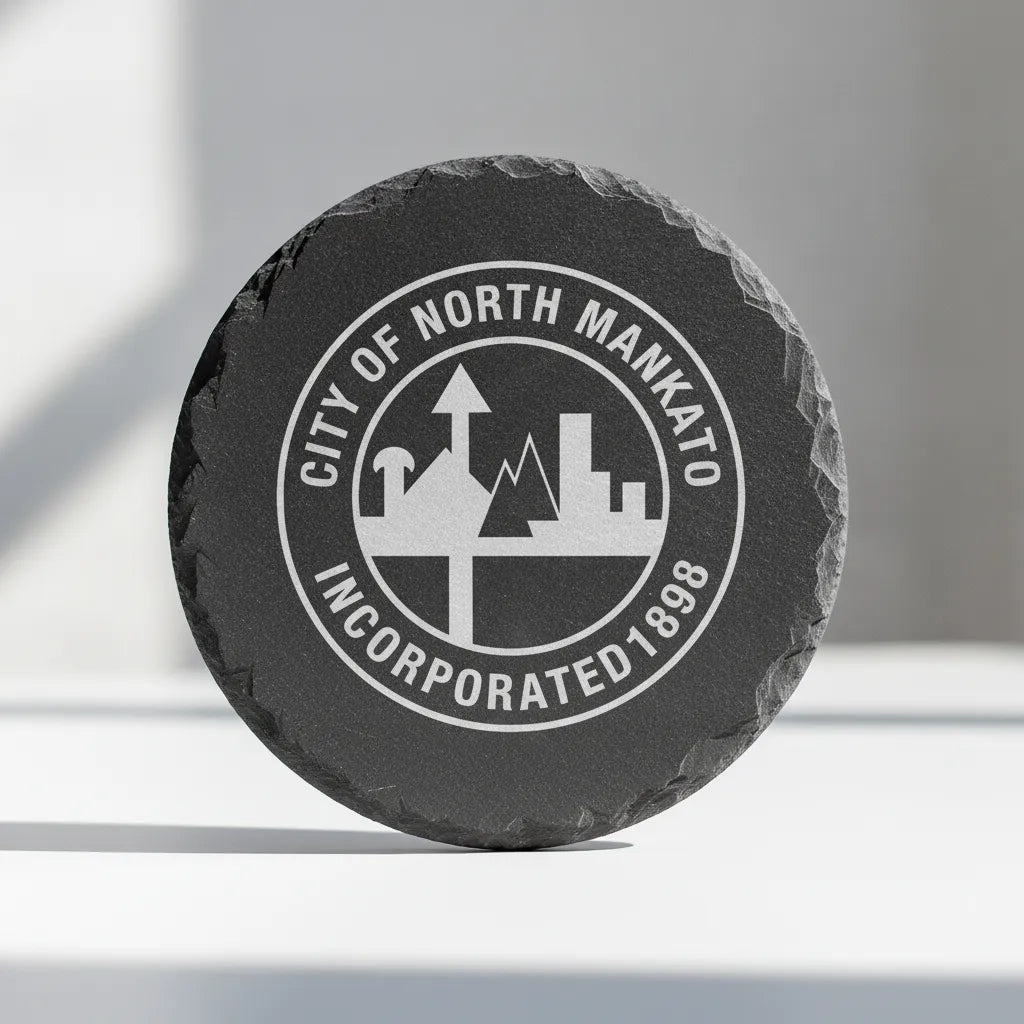 City of North Mankato Logo SVG

Minnesota City Seal Vector

Geometric Skyline Emblem

City Official Plaque Engraving File

North Mankato Sign CNC File