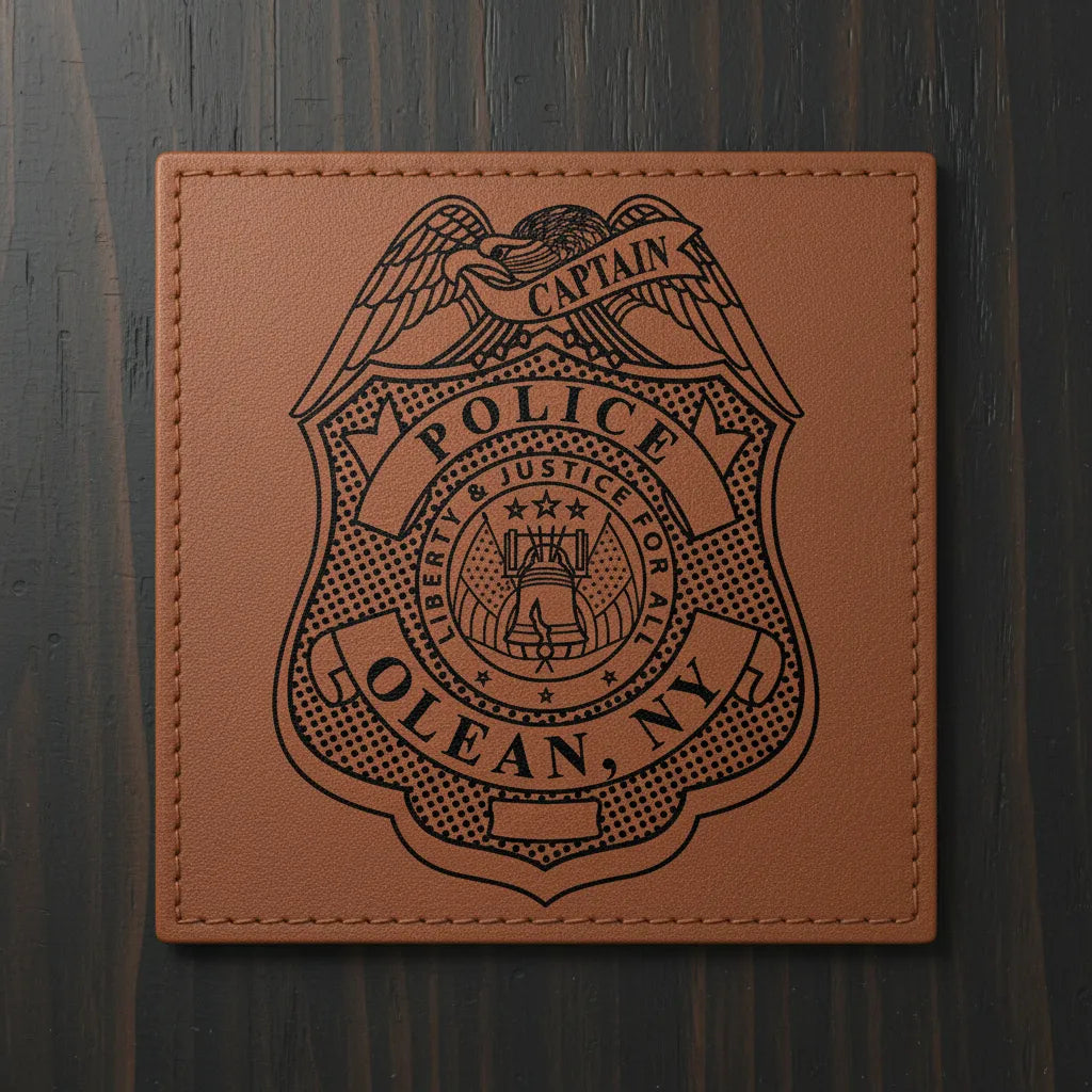 City of Olean Police Captain Badge SVG

New York Law Enforcement Vector Design

Liberty Bell Police Badge Engraving File

Olean NY Police Sign CNC File

Eagle Shield Badge Vector for Lasers