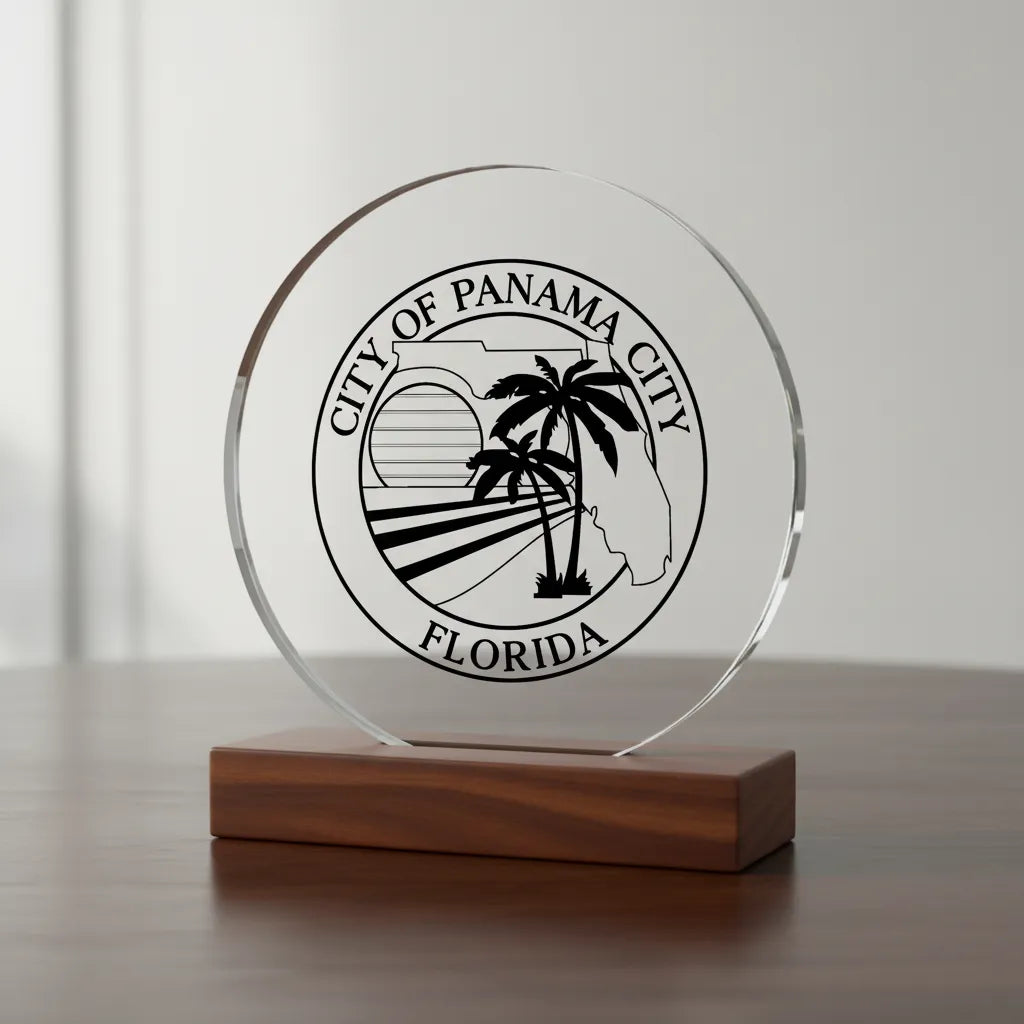 City of Panama City Seal SVG Bundle

Florida Municipal Vector Color and Line Art

Panama City Seal Engraving File

Florida Coast Sunset Sign CNC File

City Seal Vector for Laser Cutting and Sublimation