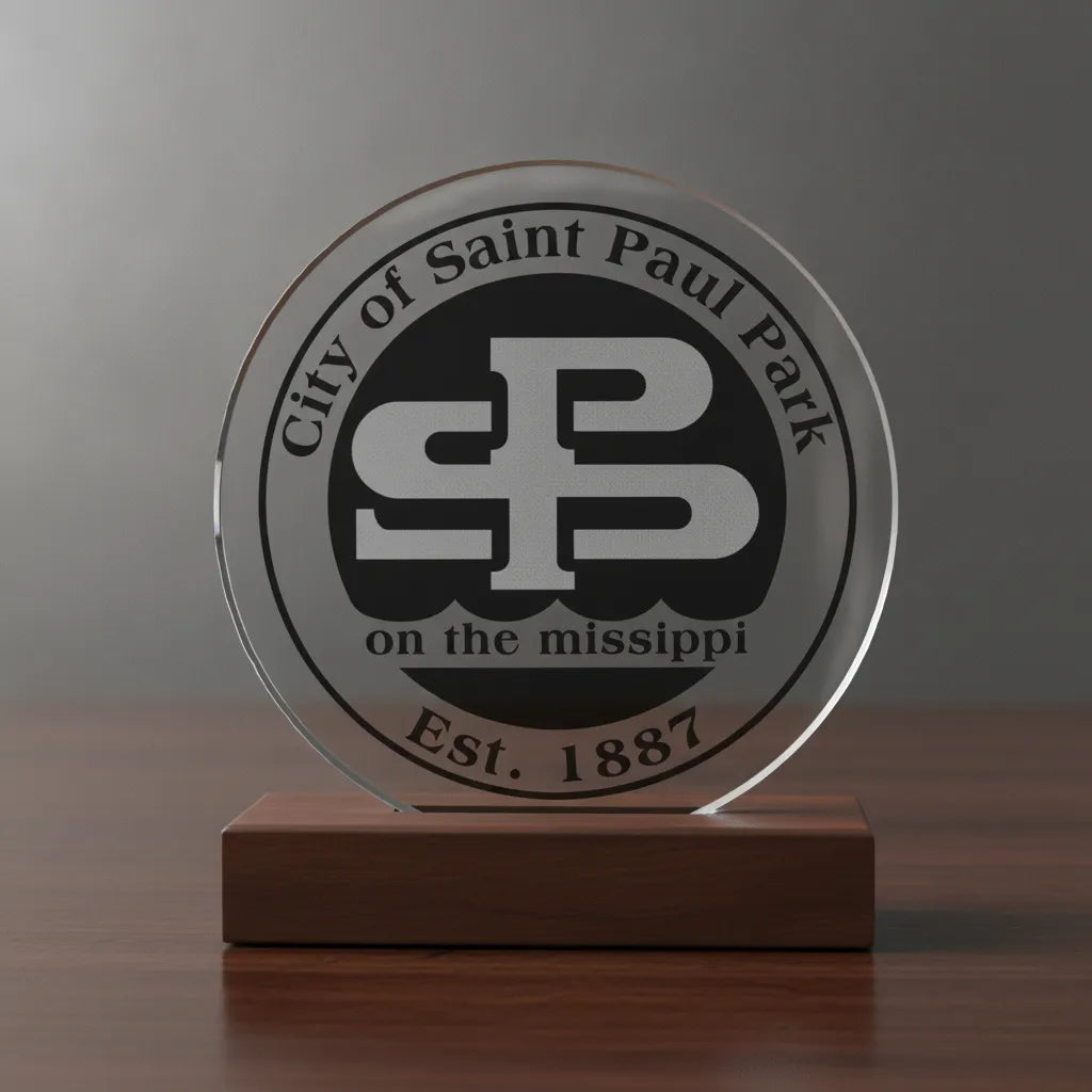 City of Saint Paul Park Logo SVG

Minnesota City Seal Vector

SPP Monogram Logo Emblem

City Official Plaque Engraving File

Saint Paul Park Sign CNC File