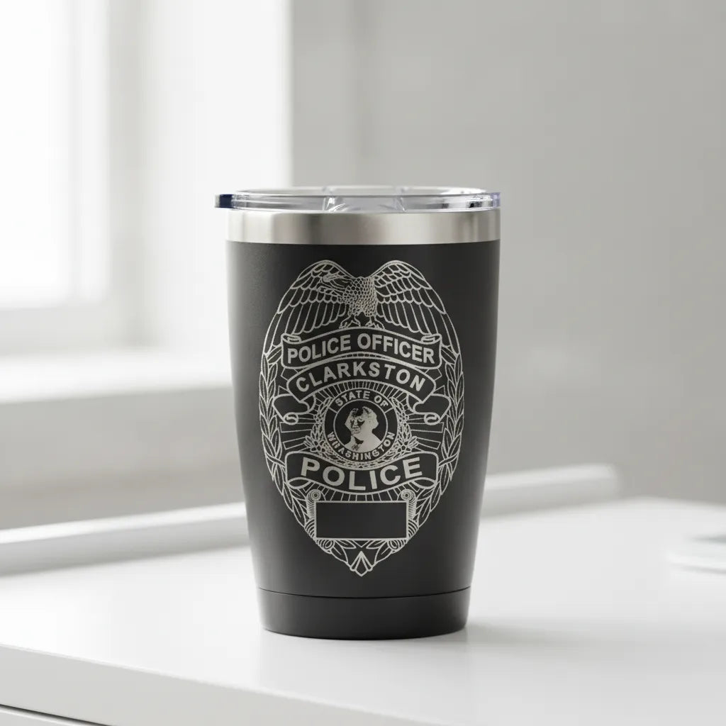 Clarkston Police Badge SVG

Washington Law Enforcement Vector

Police Officer Eagle Shield Emblem

Officer Plaque Engraving File

Clarkston Police Sign CNC File