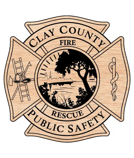 Clay County Fire Rescue Badge Public Safety SVG Fire Rescue Vector