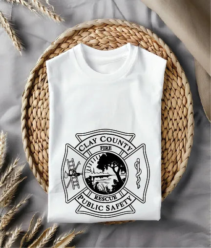 Clay County Fire Rescue Badge Public Safety SVG Fire Rescue Vector