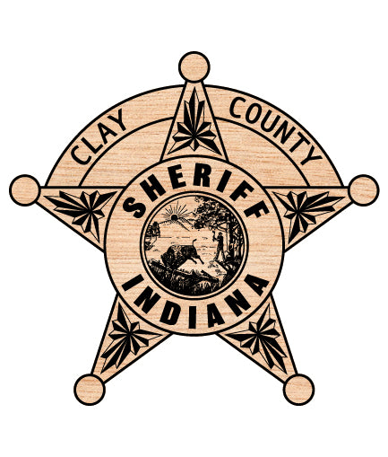 Clay County Sheriff Badge SVG Indiana Law Enforcement Vector