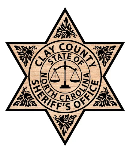 Clay County Sheriff's Office Badge North Carolina SVG Law Enforcement Vector
