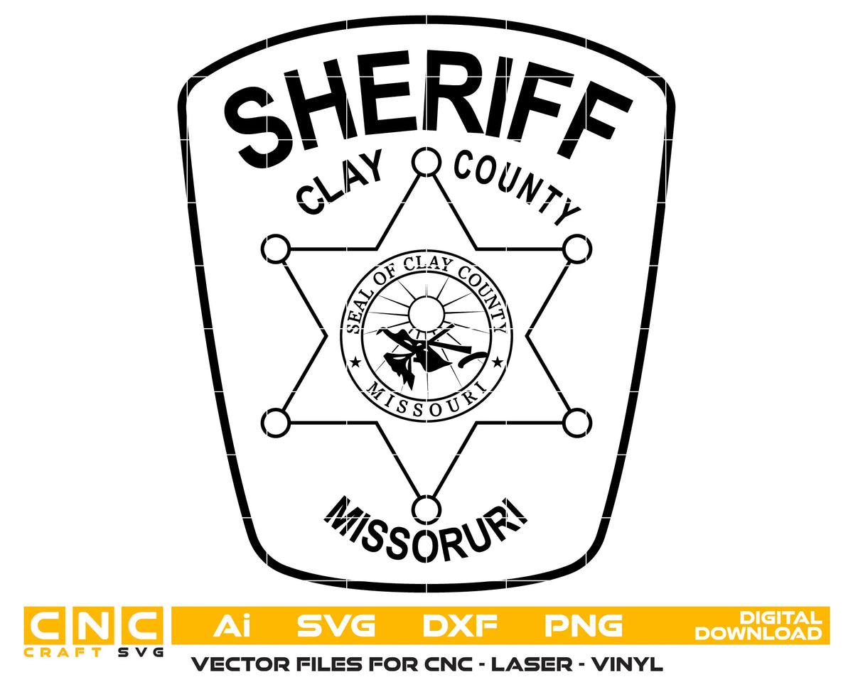 Clay County Sheriff's Office Patch Missouri SVG Law Enforcement Vector