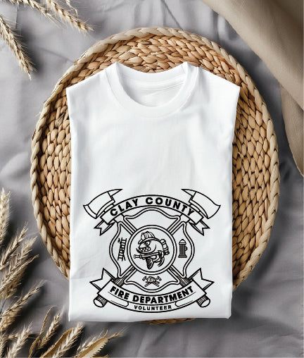Clay County Volunteer Fire Department Badge SVG Firefighter Vector