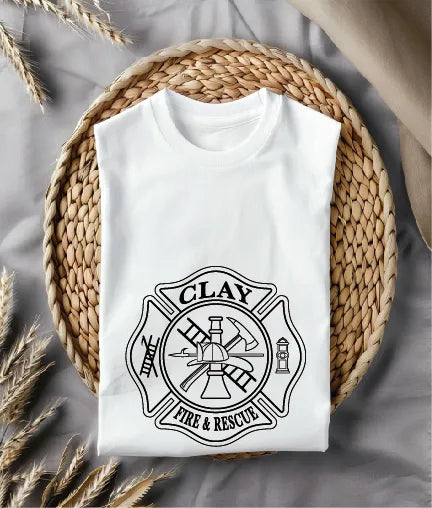 Clay Fire Rescue Department Badge SVG Fire Department Vector
