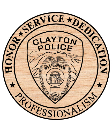 Clayton Police Department Badge SVG Georgia Law Enforcement Vector