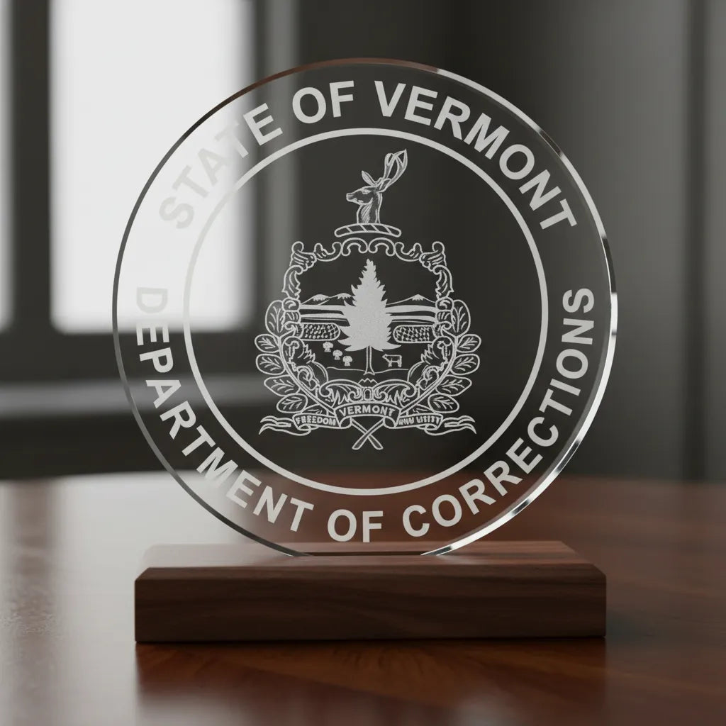 Vermont Department of Corrections Seal SVG

State of Vermont Law Enforcement Vector

Corrections Officer Seal Engraving File

Vermont State Seal CNC File

Department of Corrections Vector for Laser Cutting