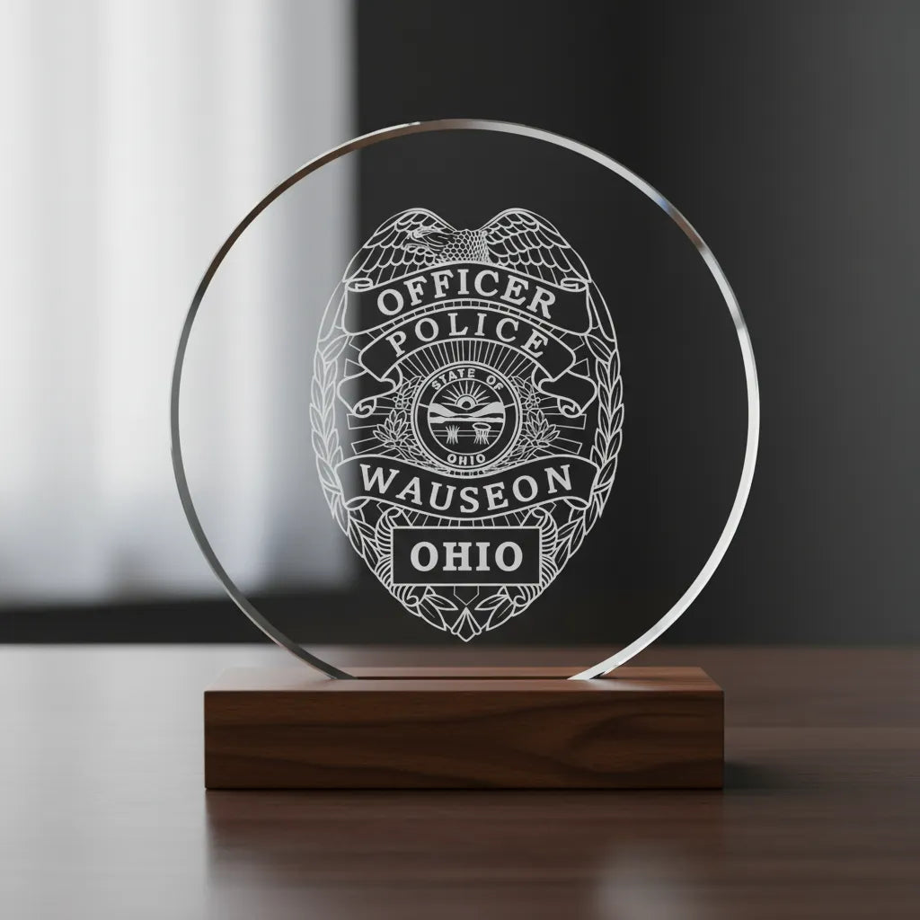 Wauseon Police Officer Badge SVG