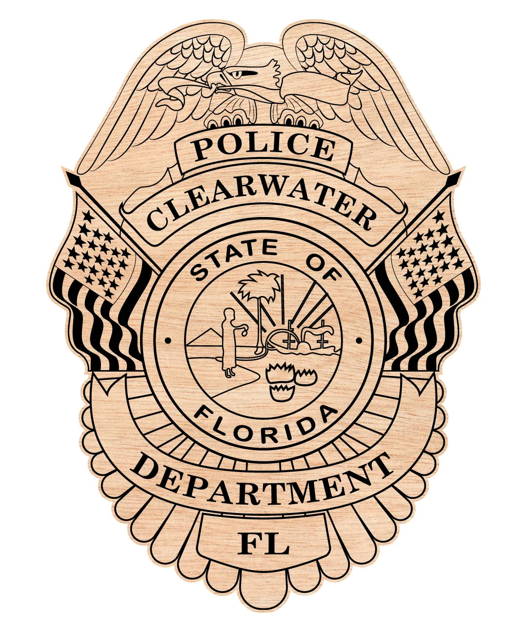 Clearwater Police Department Badge Florida SVG Florida Law Enforcement Vector