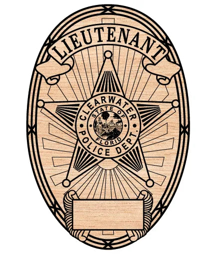 Clearwater Police Lieutenant Badge Florida SVG Law Enforcement Vector