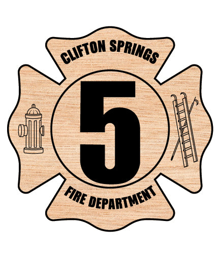 Clifton Springs Fire Department Station 5 Badge SVG New York Firefighter Vector