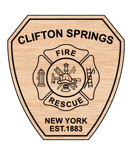 Clifton Springs Fire Rescue Patch SVG New York Firefighter Vector