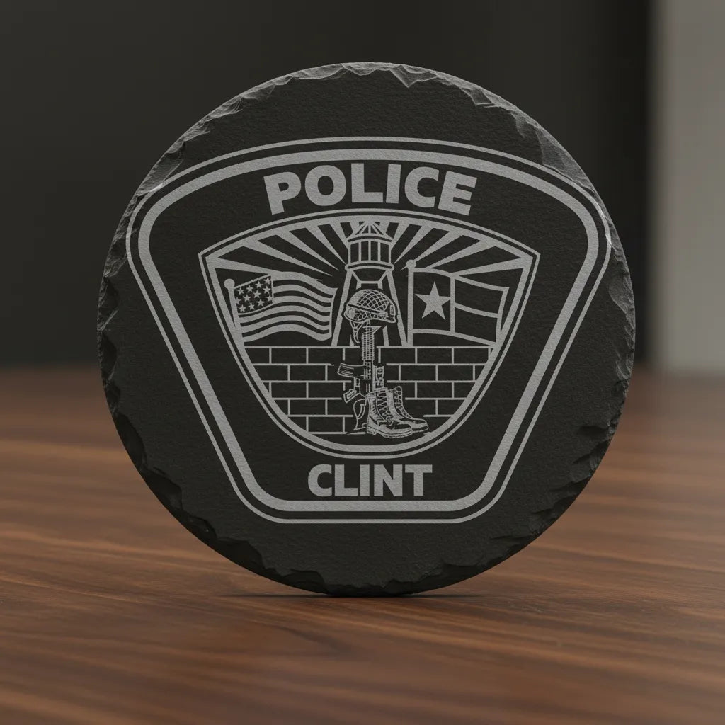 Clint Police Logo Patch SVG

Texas Law Enforcement Vector Design

Police Fallen Soldier Tribute Engraving File

Clint Texas Police Sign CNC File

Shield Patch Vector for Laser Cutting